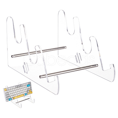 3-Tier Transparent Acrylic Keyboard Stands ODIS-WH0002-33P-1