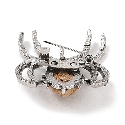 Natural Picture Jasper Brooches G-A224-01AS-17-1