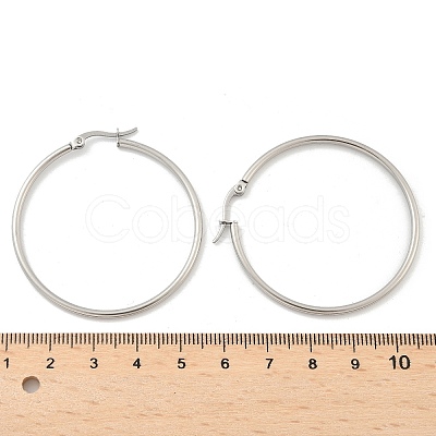 Tarnish Resistant 304 Stainless Steel Big Hoop Earrings EJEW-F105-06P-1