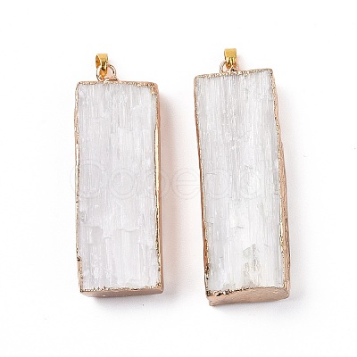 Natural Selenite Big Pendants G-P496-06-1