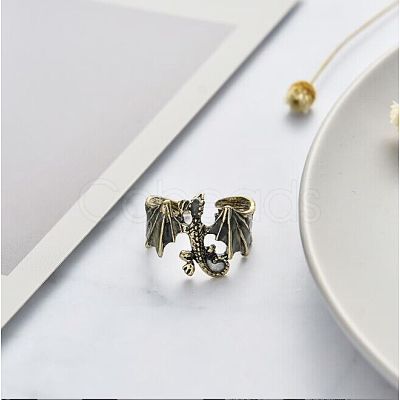 Luminaries Enamel Dragon Open Cuff Ring DRAG-PW0001-63AB-01-1