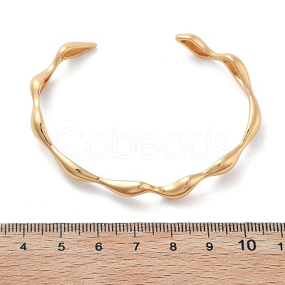 Brass Cuff Bangles for Women BJEW-F482-10G-1