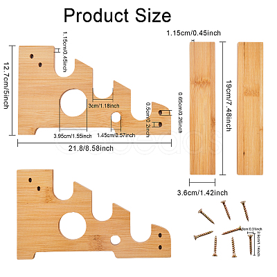 3-Tier Wooden Flute Holder ODIS-WH0030-09-1