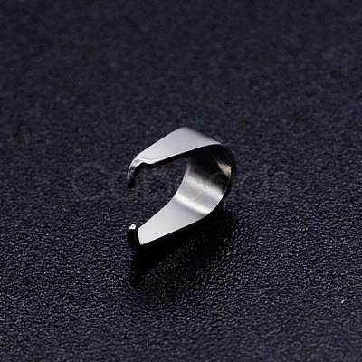 Tarnish Resistant 201 Stainless Steel Snap on Bails STAS-S105-JN470-1-9-1