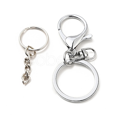 Alloy Keychain Ring Clasps PALLOY-P286-01-1