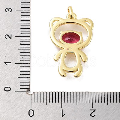 Rack Plating Brass Glass Pendants KK-Z071-46G-01-1