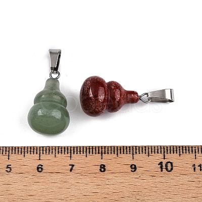 Natural & Synthetic Mixed Stone Gourd Pendants G-N344-08P-1