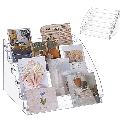 Transparent Acrylic 6 Layers Nail Polish Display Rack ODIS-UN0001-22C-1