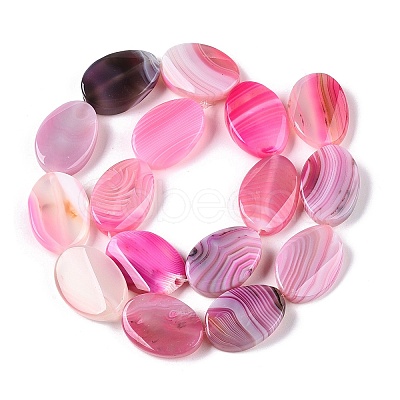 Natural Agate Dyed Beads Strands G-T138-202-1