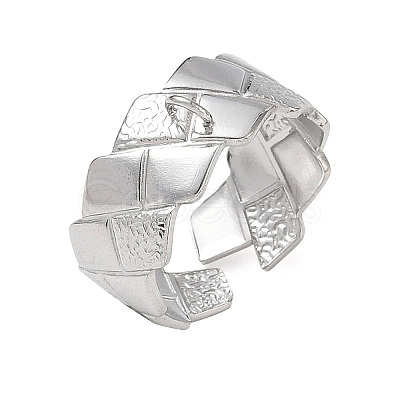 Rhombus 304 Stainless Steel Finger Rings Components SA-CBA45D5-21P-1