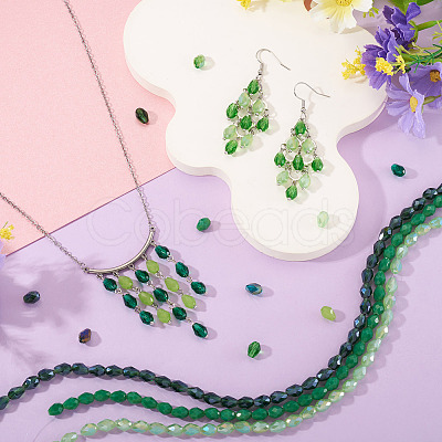 10Strands 10 Colors Transparent Glass Beads Strands EGLA-TA0013-24B-1