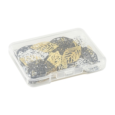 100Pcs 3 Colors Iron Filigree Joiners Pendants IFIN-FS0001-60-1