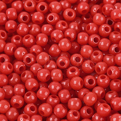 Opaque Acrylic Beads SACR-A007-01A-15-1