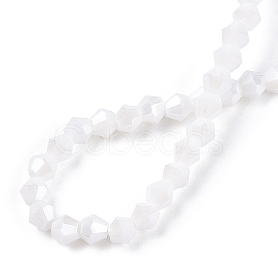 Opaque Solid Color Electroplate Glass Beads Strands EGLA-A039-P2mm-A15-1