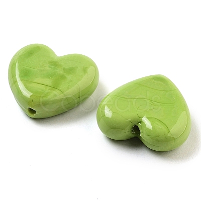 Heart Handmade Lampwork Beads LAMP-U003-01O-1