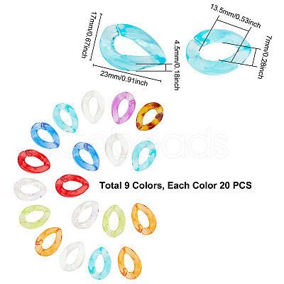 Transparent Acrylic Linking Rings OACR-FH0001-010-1