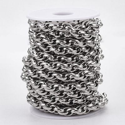Tarnish Resistant 304 Stainless Steel Rope Chains STAS-R100-28-1