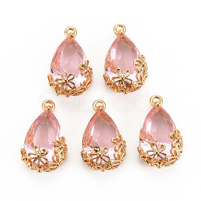 Transparent Glass Pendants X-GLAA-T007-05I-1