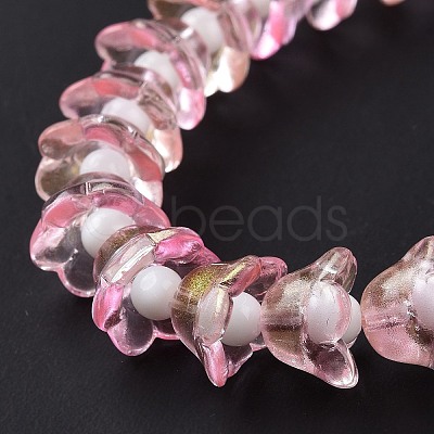Transparent Glass Beads Strands LAMP-H061-01D-04-1
