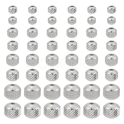 80Pcs 8 Styles 304 Stainless Steel Bead STAS-AR0002-04-1