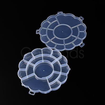 17 Grids Flower Plastic Bead Containers AJEW-YWC0001-06-1