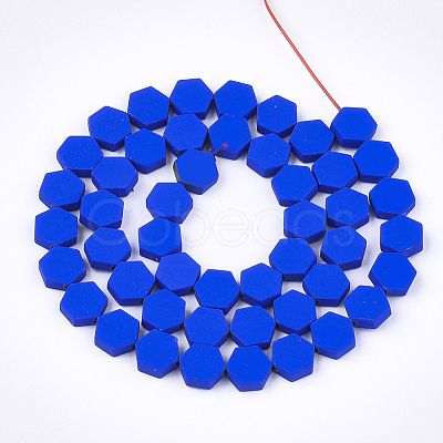 Spray Painted Non-magnetic Synthetic Hematite Beads Strands G-T116-03C-19-1