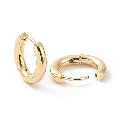 Ion Plating(IP) Brass Huggie Hoop Earrings for Women X-EJEW-A083-04G-1