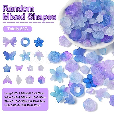 50G Transparent Acrylic Beads OACR-YW0002-44B-1