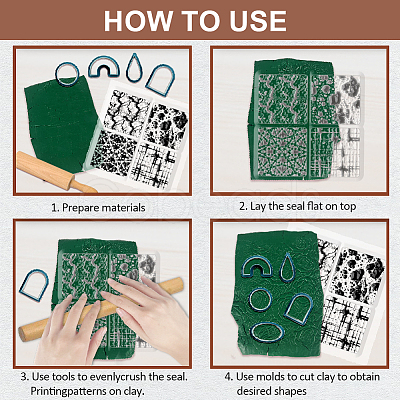 Silicone Clay Texture Mat AJEW-WH0447-028-1
