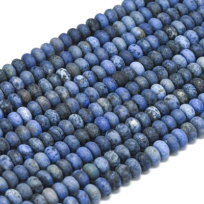 Natural Dumortierite Beads Strands G-P575-A03-6x4mm-1