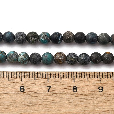 Natural HuBei Turquoise Beads Strands G-RM2025-A41-4mm-1