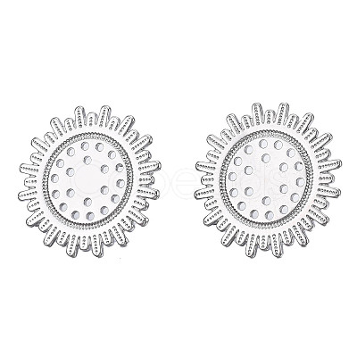 Brass Stud Earring Findings KK-N232-335P-1