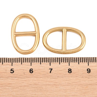 304 Stainless Steel Oval Links Connector Charms STAS-F366-02B-G-1