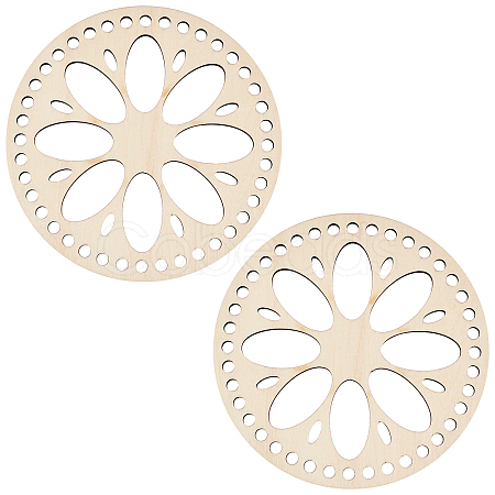 Wooden Basket Bottoms AJEW-WH0126-08A-1