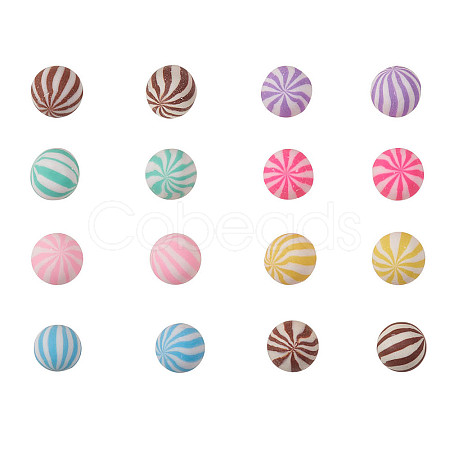 7 Colors Handmade Polymer Clay Beads CLAY-CJ0001-05-1