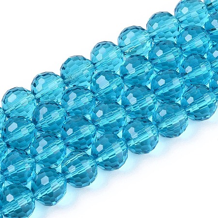 Transparent Glass Bead Strands GLAA-R095-8mm-23-1
