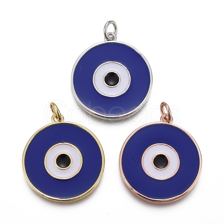 Brass Enamel Pendants KK-F821-48B-1