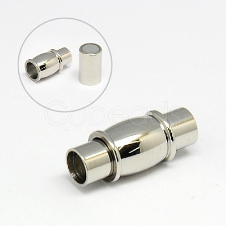 Tarnish Resistant 304 Stainless Steel Magnetic Clasps with Glue-in Ends STAS-K006-30C-4mm-1
