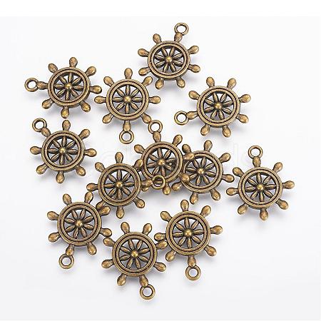 Tibetan Style Alloy Pendants TIBEP-A122979-AB-FF-1