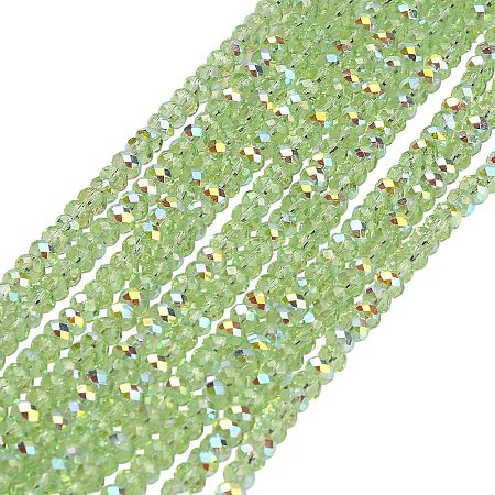 Electroplate Glass Beads Strands GL-CBAA615-03G-1