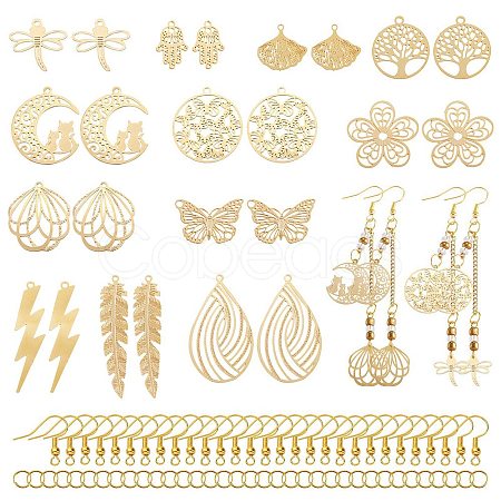 DIY Filigree Drop Earring Making Kits DIY-SZ0008-74-1