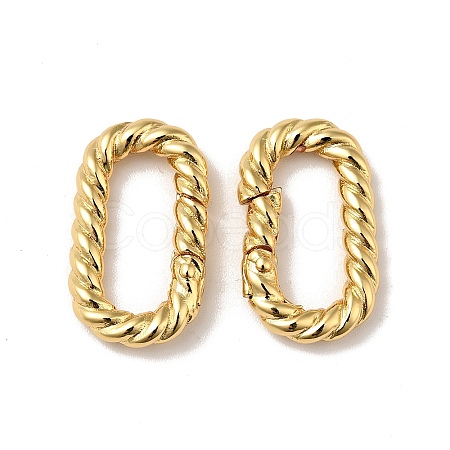 Brass Spring Gate Rings KK-J301-13G-1