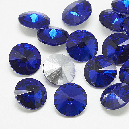 Pointed Back Glass Rhinestone Cabochons RGLA-T086-10mm-11-1