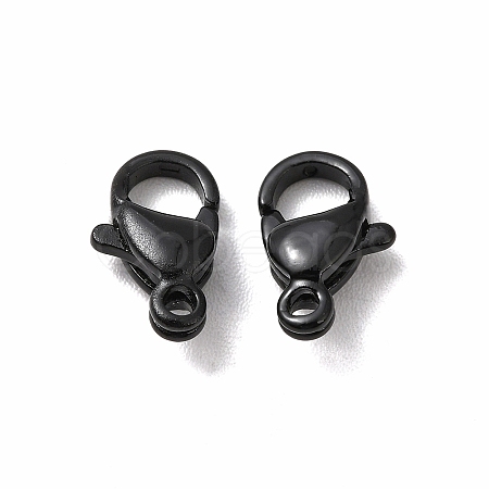 Spray Painted 304 Stainless Steel Lobster Claw Clasps STAS-R120-01B-02-1