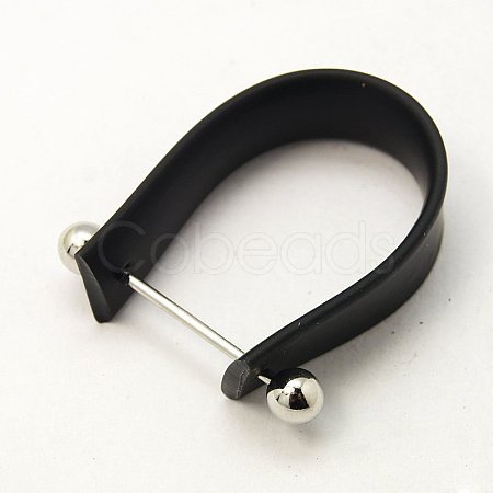 Rubber Cord Ring Components EJEW-G113-1