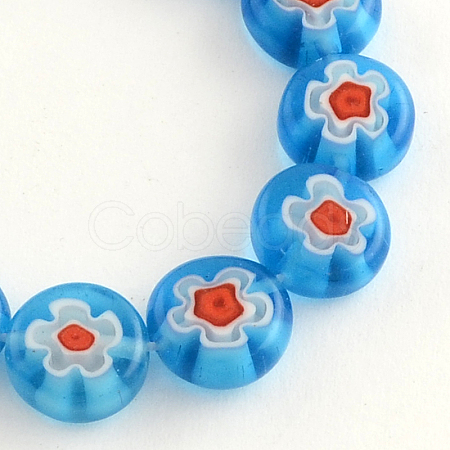 Handmade Millefiori Glass Bead Strands LK-R006-15D-1