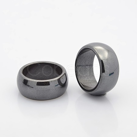 Magnetic Synthetic Hematite Finger Rings RJEW-J005-01-1