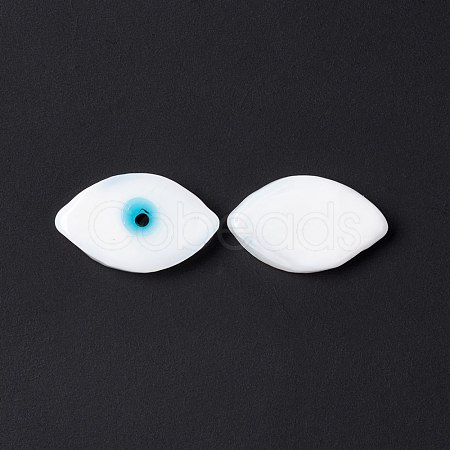 Handmade Evil Eye Lampwork Cabochons LAMP-F025-06B-1