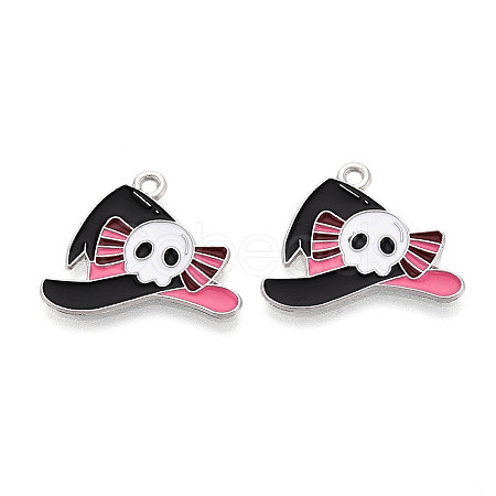 Halloween Theme Alloy and Enamel Pendants ENAM-T021-31G-01P-1