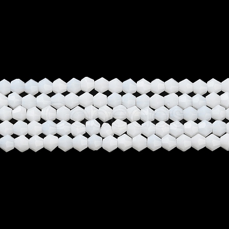 Opaque Solid Color Imitation Jade Glass Beads Strands EGLA-A039-P4mm-D15-1